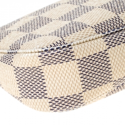 Pre Owned Louis Vuitton Damier Azur Canvas Mini Pochette Accessories