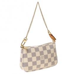 Pre Owned Louis Vuitton Damier Azur Canvas Mini Pochette Accessories
