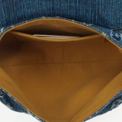 Pre Owned Louis Vuitton Blue Denim Monogram Mini Pleaty Bag