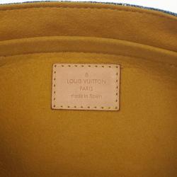 Pre Owned Louis Vuitton Blue Denim Monogram Mini Pleaty Bag