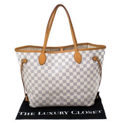 Louis Vuitton Damier Azur Canvas Neverfull MM Bag