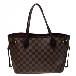 Louis Vuitton Damier Ebene Canvas Neverfull PM Bag