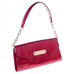 مملوكة مسبقًا Louis Vuitton Rose Pop Monogram Vernis Sunset Boulevard Clutch Bag