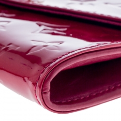 مملوكة مسبقًا Louis Vuitton Rose Pop Monogram Vernis Sunset Boulevard Clutch Bag