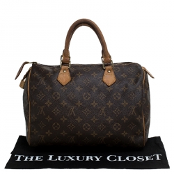 Pre Owned Louis Vuitton Monogram Canvas Speedy 30 Bag