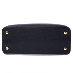 Pre Owned Louis Vuitton Black Taurillon Leather Capucines MM Bag