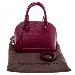 Pre Owned Louis Vuitton Fuchsia Epi Leather Alma BB Bag