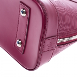 Pre Owned Louis Vuitton Fuchsia Epi Leather Alma BB Bag