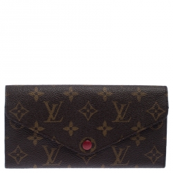 Louis Vuitton Wallet Josephine Monogram Canvas 2pc Fuchsia Interior  Initials CMV