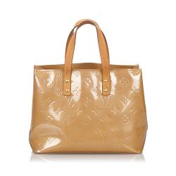 Pre Owned Louis Vuitton Brown Monogram Vernis Reade PM Bag