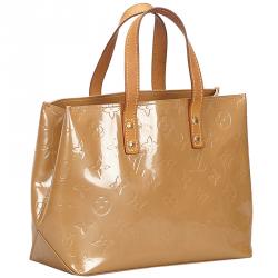 Pre Owned Louis Vuitton Brown Monogram Vernis Reade PM Bag