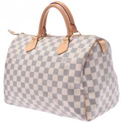 Pre Owned Louis Vuitton Damier Azur Canvas Speedy 30 Bag