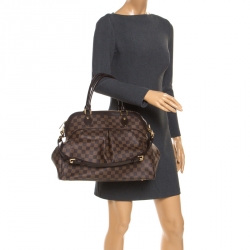 Pre Owned Louis Vuitton Damier Ebene Canvas Trevi GM Bag