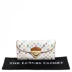 Louis Vuitton White Monogram Multicolore Canvas Eugenie Wallet