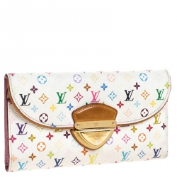 Louis Vuitton White Monogram Multicolore Canvas Eugenie Wallet