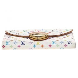 Louis Vuitton White Monogram Multicolore Canvas Eugenie Wallet