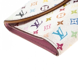 Louis Vuitton White Monogram Multicolore Canvas Eugenie Wallet