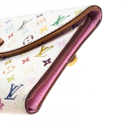 Louis Vuitton White Monogram Multicolore Canvas Eugenie Wallet