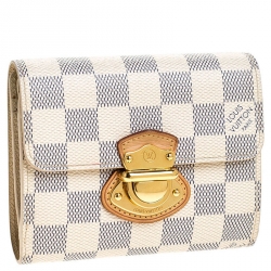 Louis Vuitton Damier Azur Canvas Joey Compact Wallet