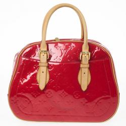Pre Owned Louis Vuitton Red Monogram Vernis Summit Drive Bag