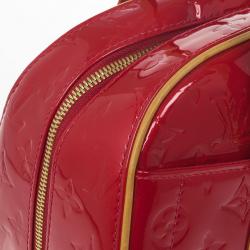 Pre Owned Louis Vuitton Red Monogram Vernis Summit Drive Bag