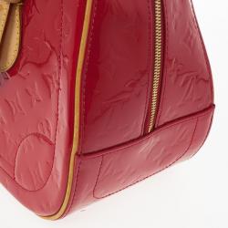 Pre Owned Louis Vuitton Red Monogram Vernis Summit Drive Bag