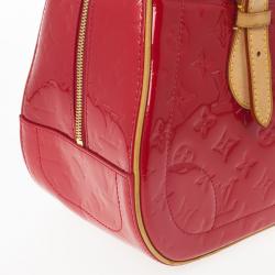 Pre Owned Louis Vuitton Red Monogram Vernis Summit Drive Bag