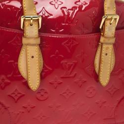 Pre Owned Louis Vuitton Red Monogram Vernis Summit Drive Bag