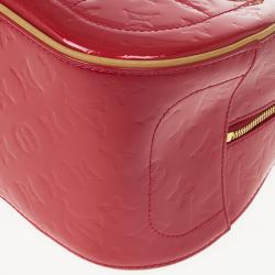 Pre Owned Louis Vuitton Red Monogram Vernis Summit Drive Bag
