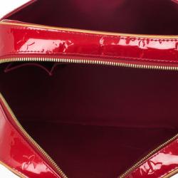 Pre Owned Louis Vuitton Red Monogram Vernis Summit Drive Bag