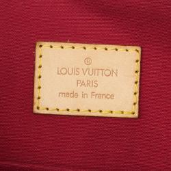 Pre Owned Louis Vuitton Red Monogram Vernis Summit Drive Bag