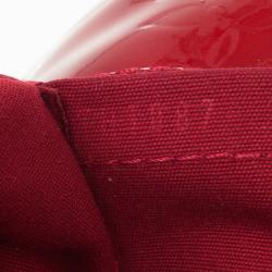 Pre Owned Louis Vuitton Red Monogram Vernis Summit Drive Bag