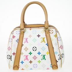Pre Owned Louis Vuitton White Monogram Multicolore Canvas Priscilla Bag