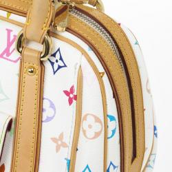 Pre Owned Louis Vuitton White Monogram Multicolore Canvas Priscilla Bag