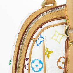 Pre Owned Louis Vuitton White Monogram Multicolore Canvas Priscilla Bag