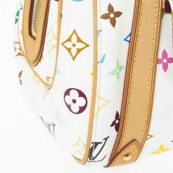 Pre Owned Louis Vuitton White Monogram Multicolore Canvas Priscilla Bag