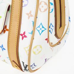 Pre Owned Louis Vuitton White Monogram Multicolore Canvas Priscilla Bag