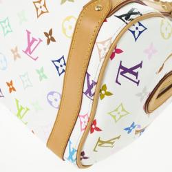 Pre Owned Louis Vuitton White Monogram Multicolore Canvas Priscilla Bag