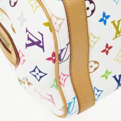 Pre Owned Louis Vuitton White Monogram Multicolore Canvas Priscilla Bag