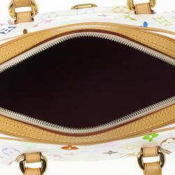 Pre Owned Louis Vuitton White Monogram Multicolore Canvas Priscilla Bag
