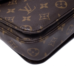 Pre Owned حقيبة يد بوشيه لوي فيتون نقش حرفي كانفاس 