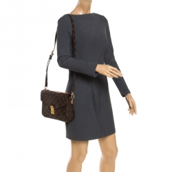 Pre Owned حقيبة يد بوشيه لوي فيتون نقش حرفي كانفاس 