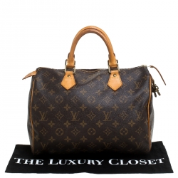 Louis Vuitton Monogram Canvas Speedy 30 Bag