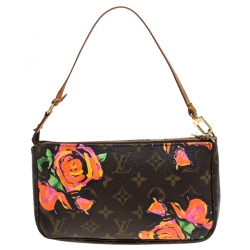 Pre Owned Louis Vuitton Monogram Stephen Sprouse Roses Pochette Accessories 