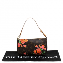 Pre Owned Louis Vuitton Monogram Stephen Sprouse Roses Pochette Accessories 