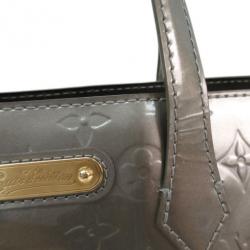 Pre Owned Louis Vuitton Gris Art Deco Monogram Vernis Wilshire PM Bag