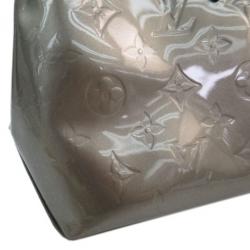 Pre Owned Louis Vuitton Gris Art Deco Monogram Vernis Wilshire PM Bag