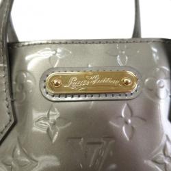 Pre Owned Louis Vuitton Gris Art Deco Monogram Vernis Wilshire PM Bag