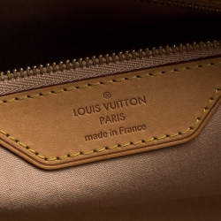 Pre Owned Louis Vuitton Rose Florentine Monogram Vernis Brea MM Bag