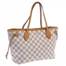 Pre Owned Louis Vuitton Damier Azur Canvas Neverfull PM Bag